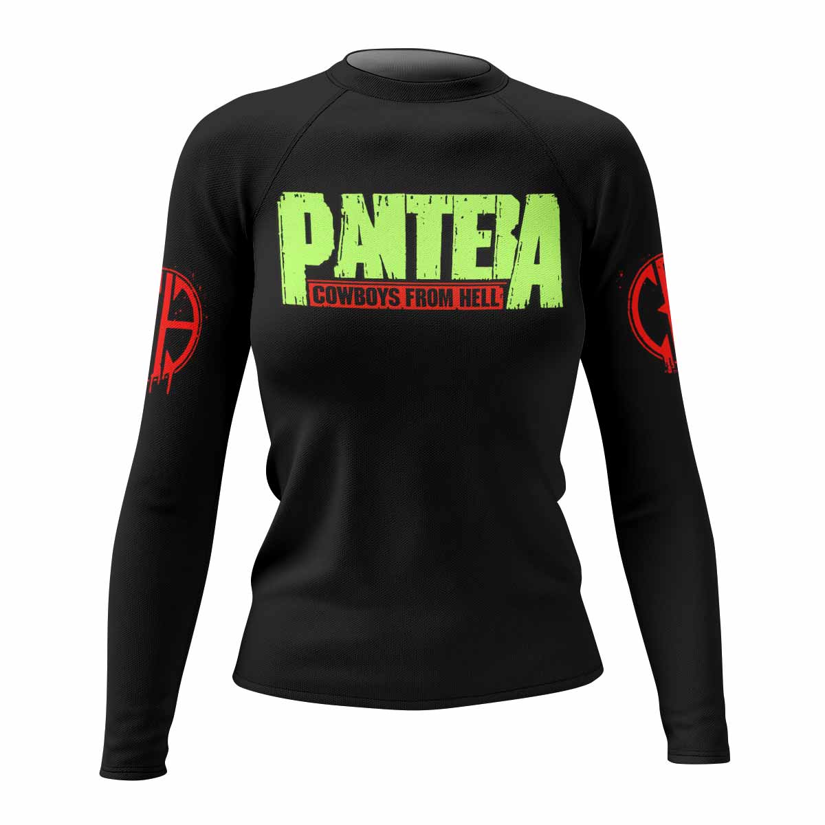 Pantera Cowboys From Hell Women's Rash Guard Long Sleeve - front view mockup