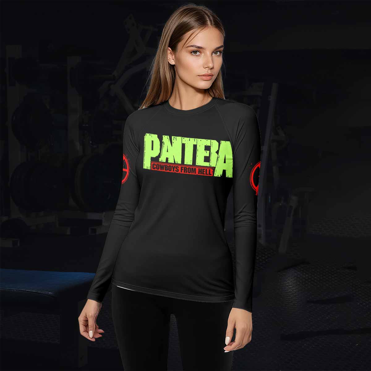 Pantera Cowboys From Hell Women's Rash Guard Long Sleeve - lifestyle view