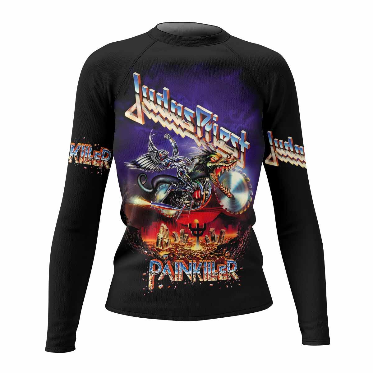 Judas Priest Painkiller Women's Rash Guard Long Sleeve - front view mockup