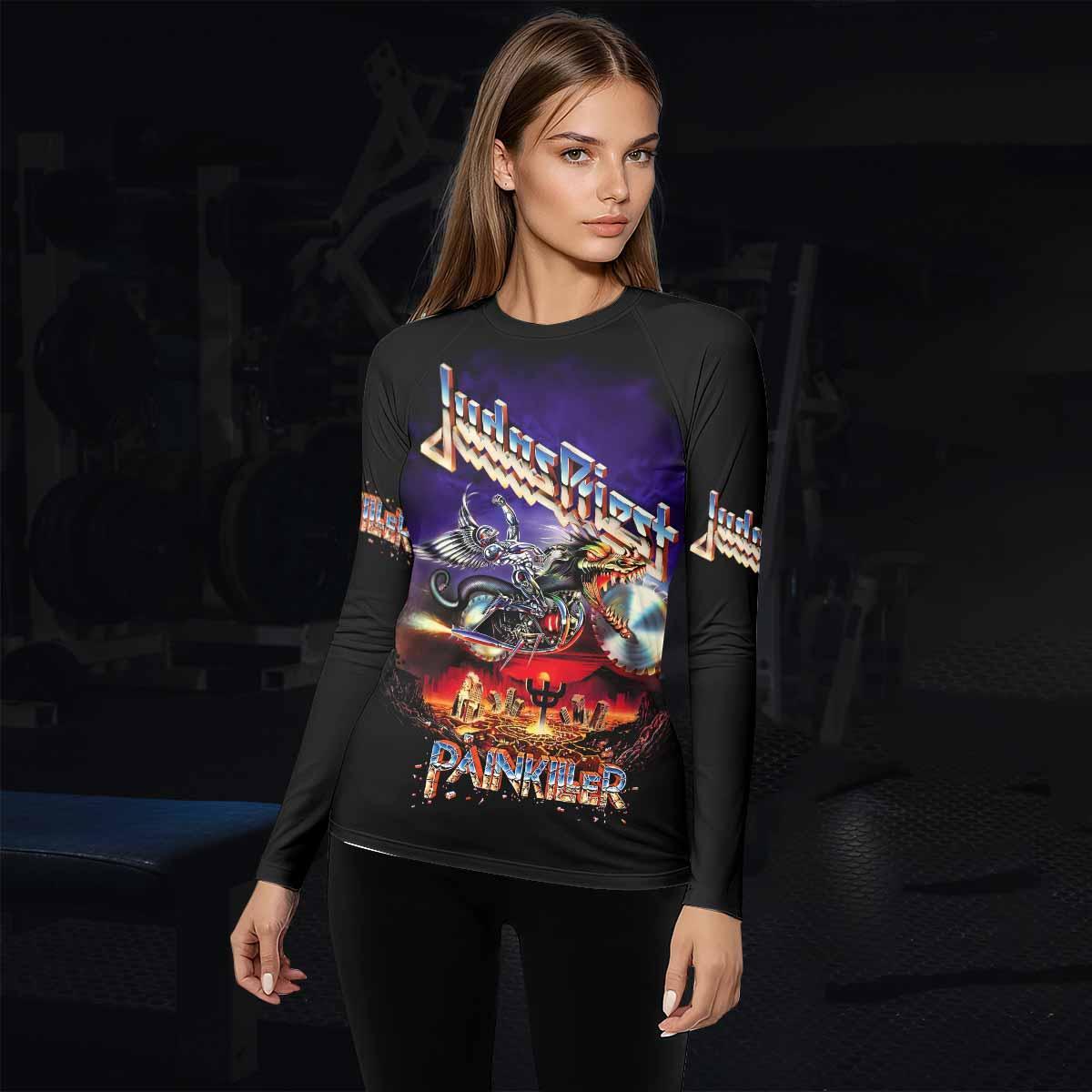 Judas Priest Painkiller Women's Rash Guard Long Sleeve - lifestyle view