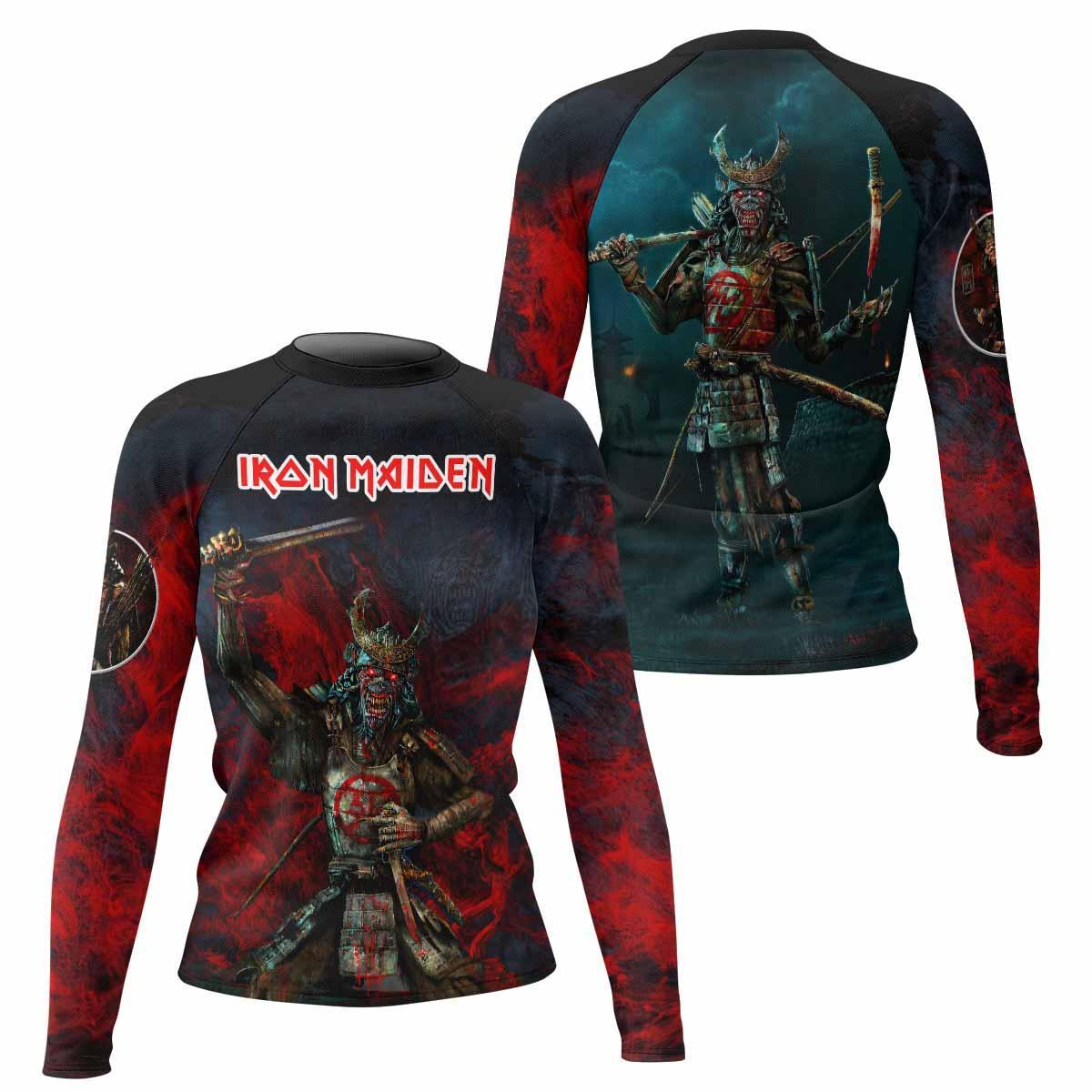Iron Maiden Senjutsu Women's Rash Guard Long Sleeve - front and back view