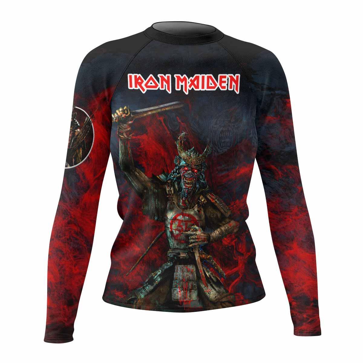 Iron Maiden Senjutsu Women's Rash Guard Long Sleeve - front view mockup
