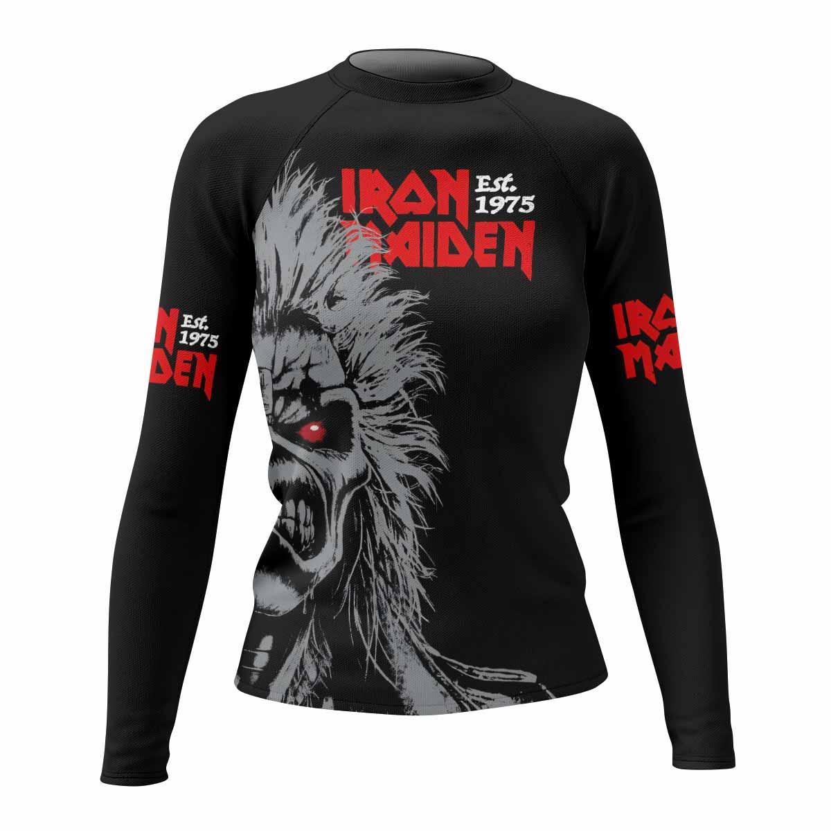Iron Maiden Eddie the Head Women's Rash Guard Long Sleeve - front view mockup