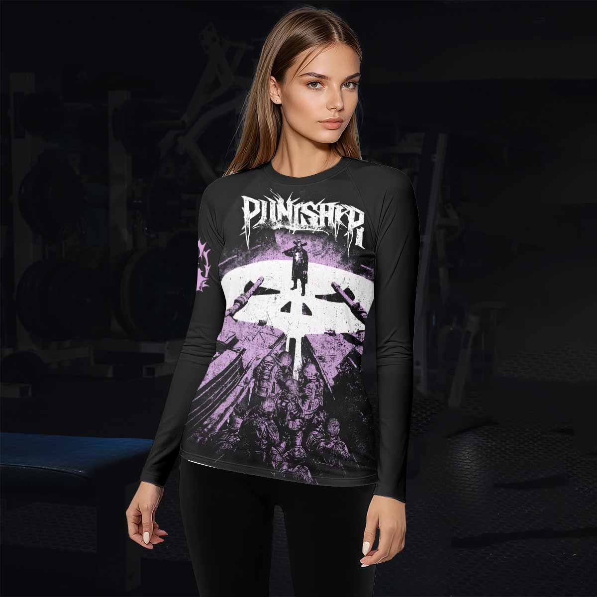 Punisher Final Verdict Women's Rash Guard Long Sleeve - lifestyle view