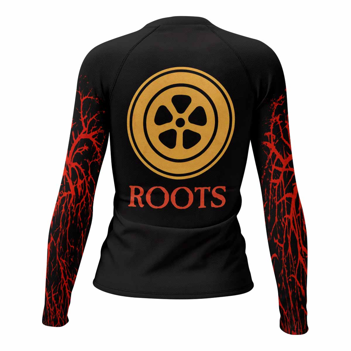 Sepultura Roots Women's Rash Guard Long Sleeve - back view mockup