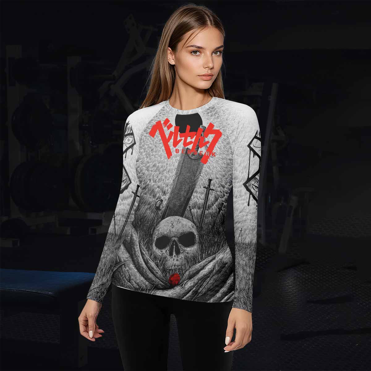 Berserk Eclipse Women's Rash Guard Long Sleeve - lifestyle view