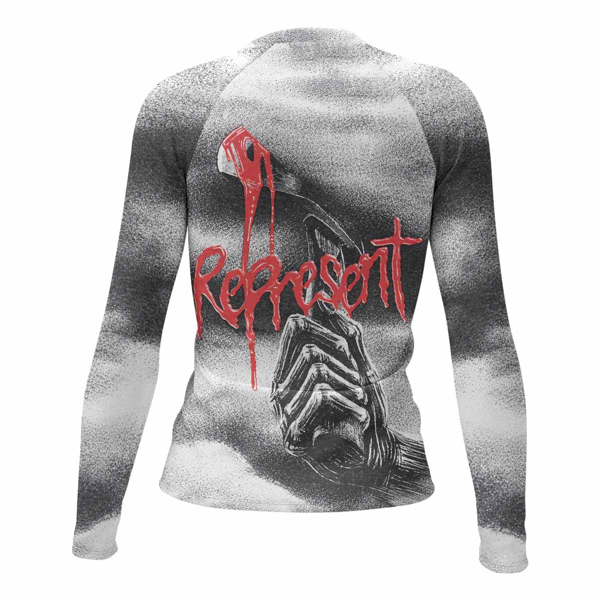 Iron Maiden Killers Women's Rash Guard Long Sleeve - back view mockup