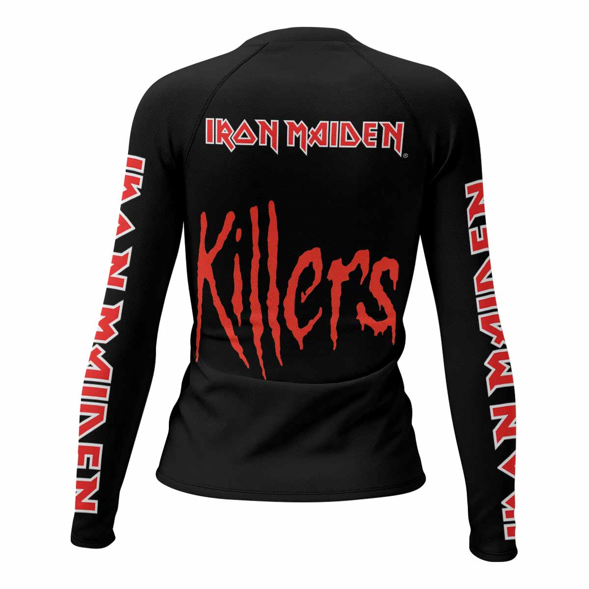 Killers Iron Maiden Women's Rash Guard Long Sleeve - back view mockup