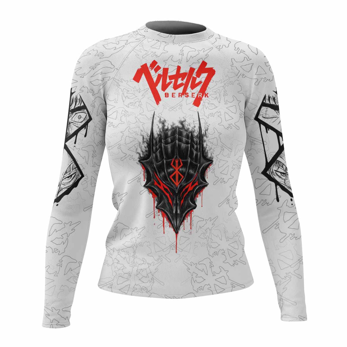Berserk Berserker Armor Women's Rash Guard Long Sleeve - front view mockup