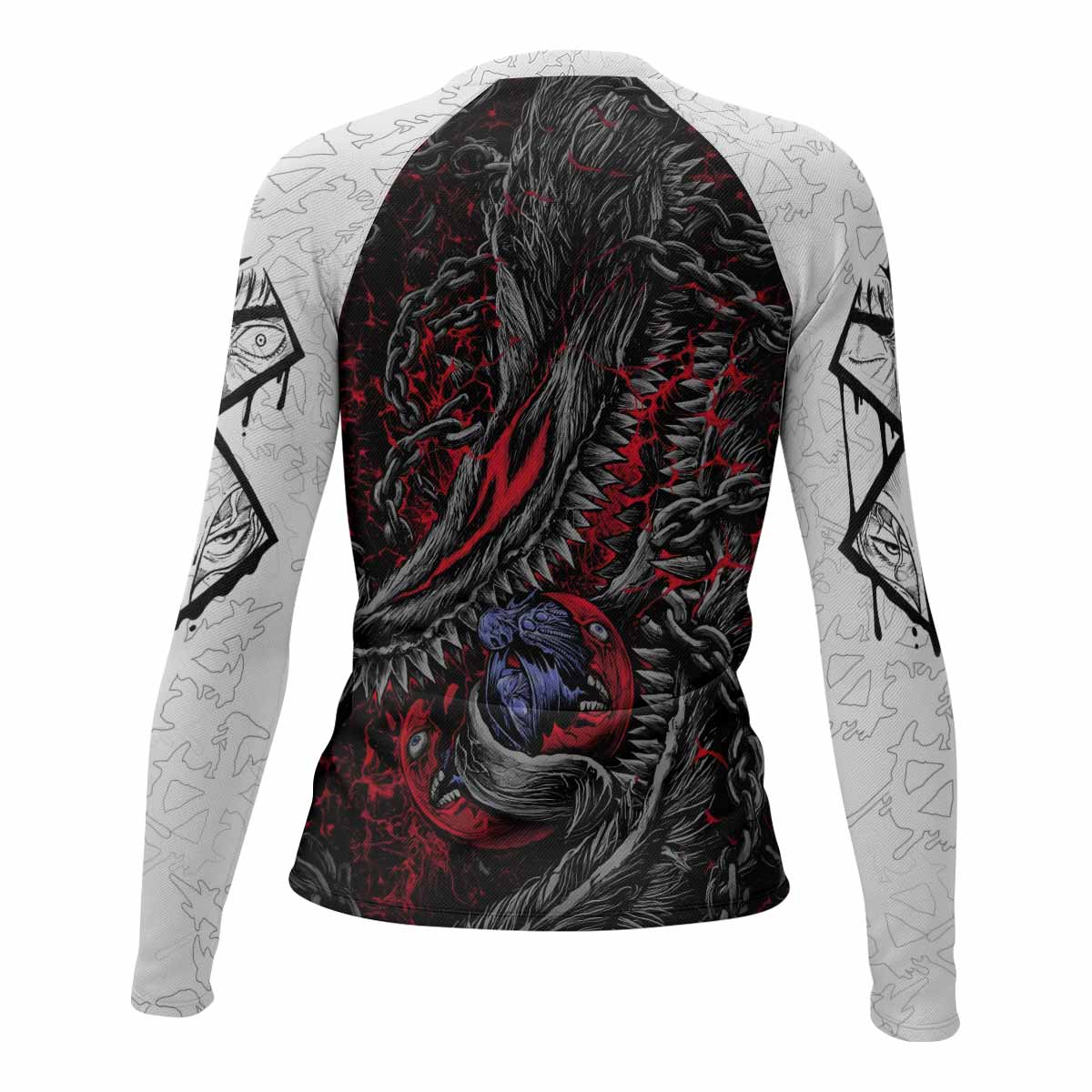 Berserk Berserker Armor Women's Rash Guard Long Sleeve - back view mockup