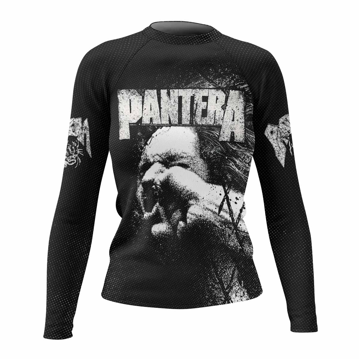 Vulgar Display of Power Pantera Women's Rash Guard Long Sleeve - front view mockup