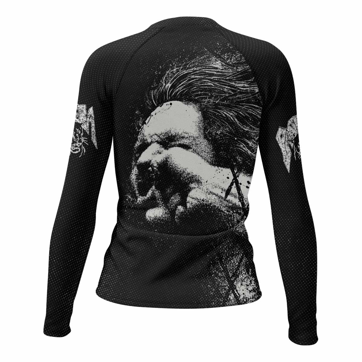 Vulgar Display of Power Pantera Women's Rash Guard Long Sleeve - back view mockup