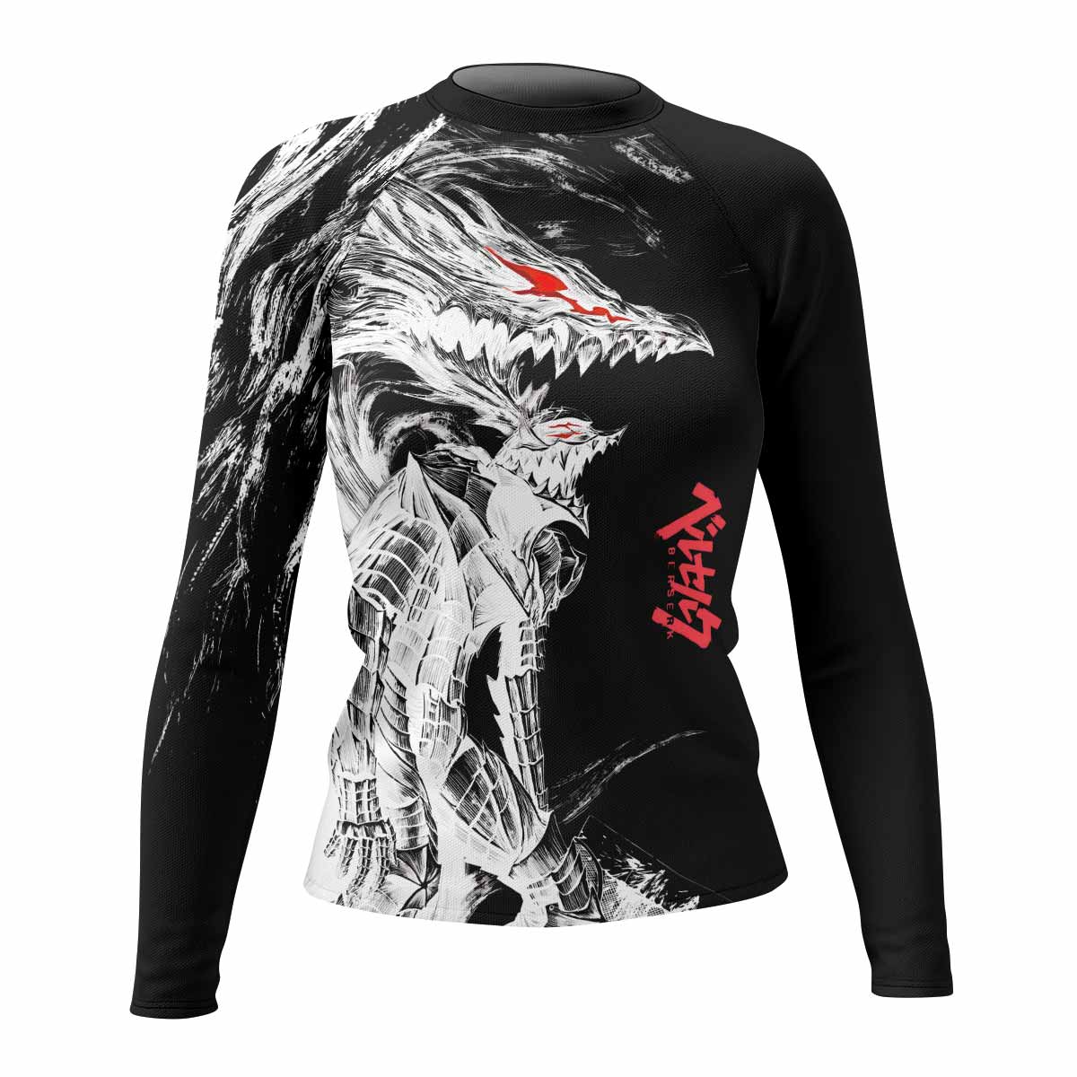 Berserk Guts Berserker Armor Women's Rash Guard Long Sleeve - front view mockup