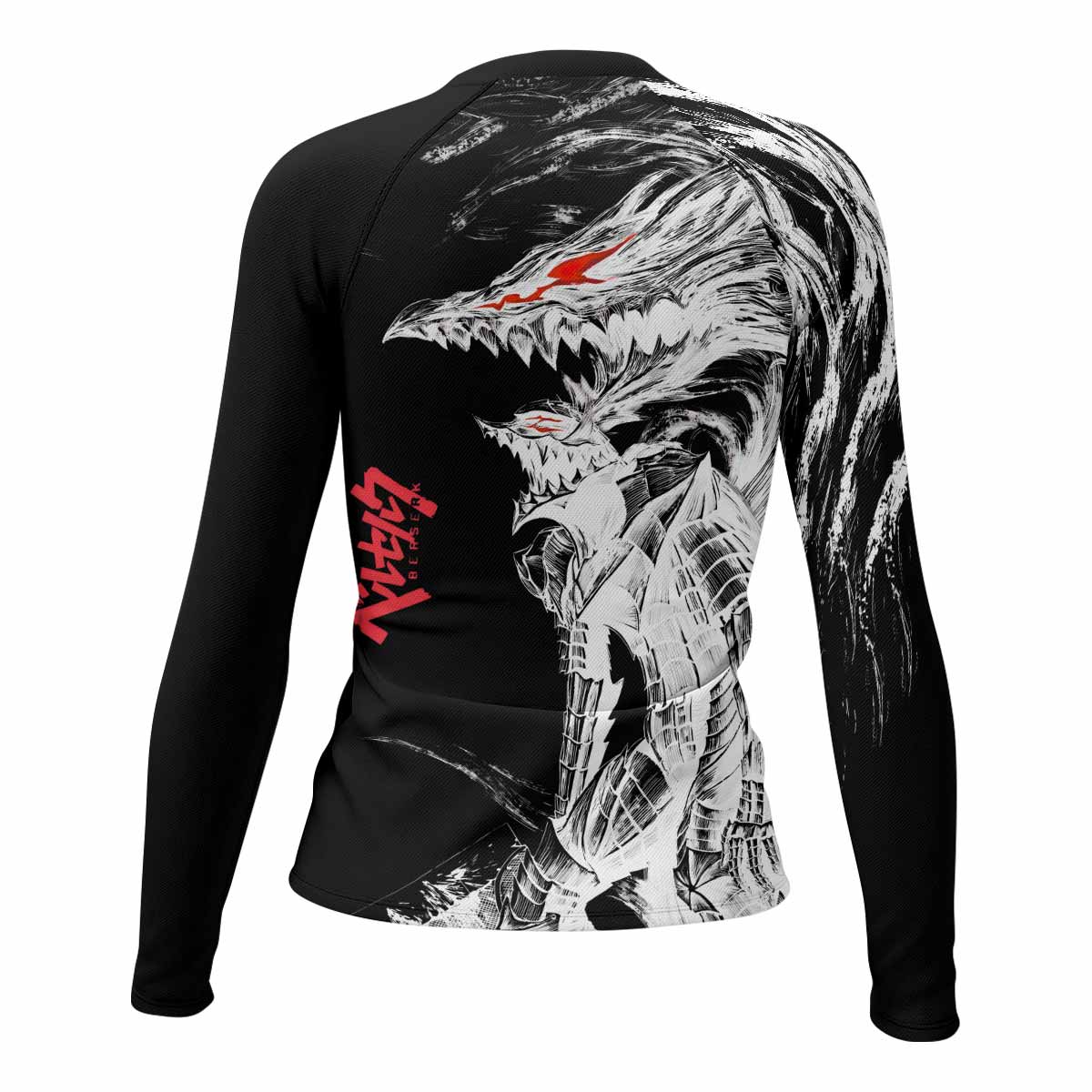 Berserk Guts Berserker Armor Women's Rash Guard Long Sleeve - back view mockup