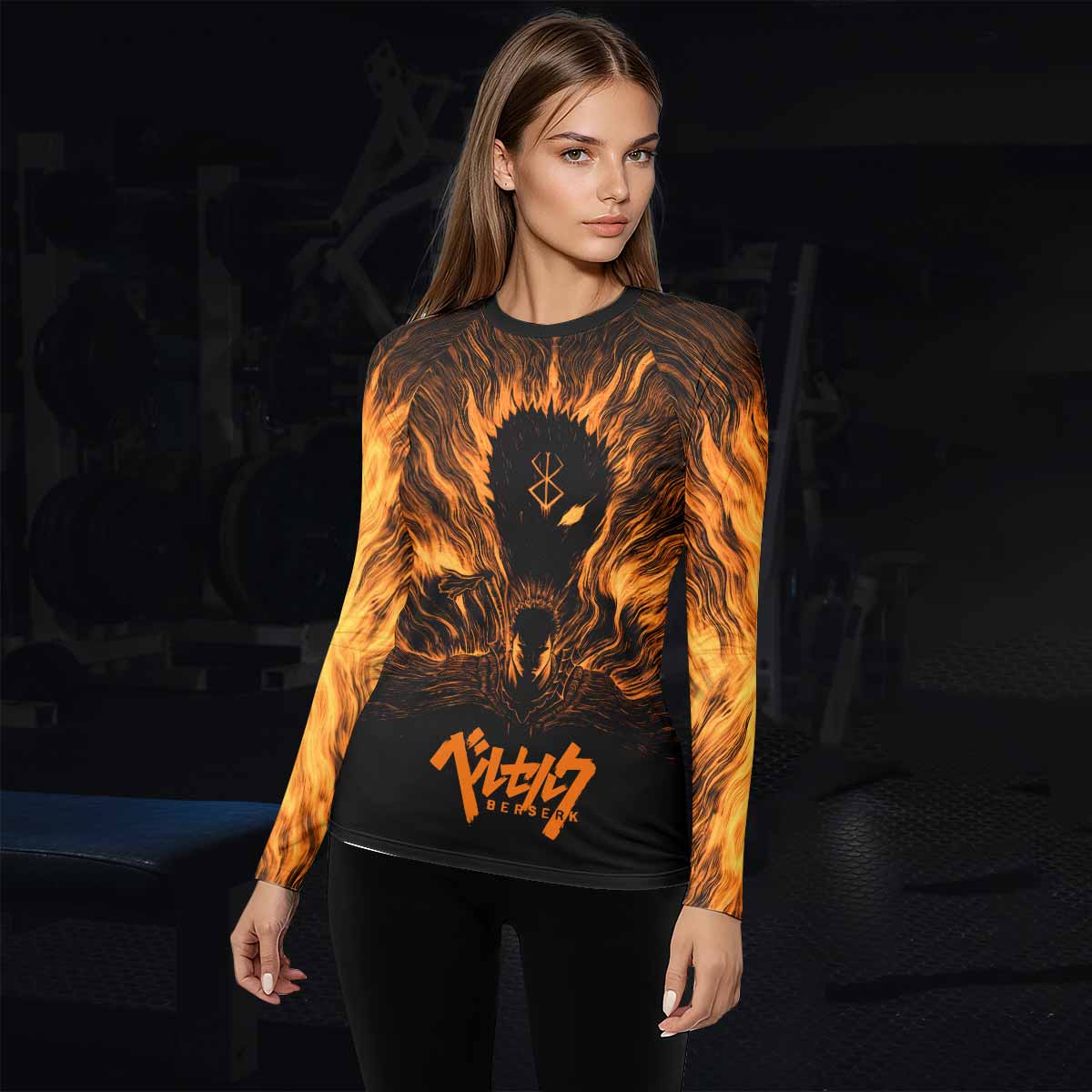 Beast of Darkness Berserk Women's Rash Guard Long Sleeve - lifestyle view