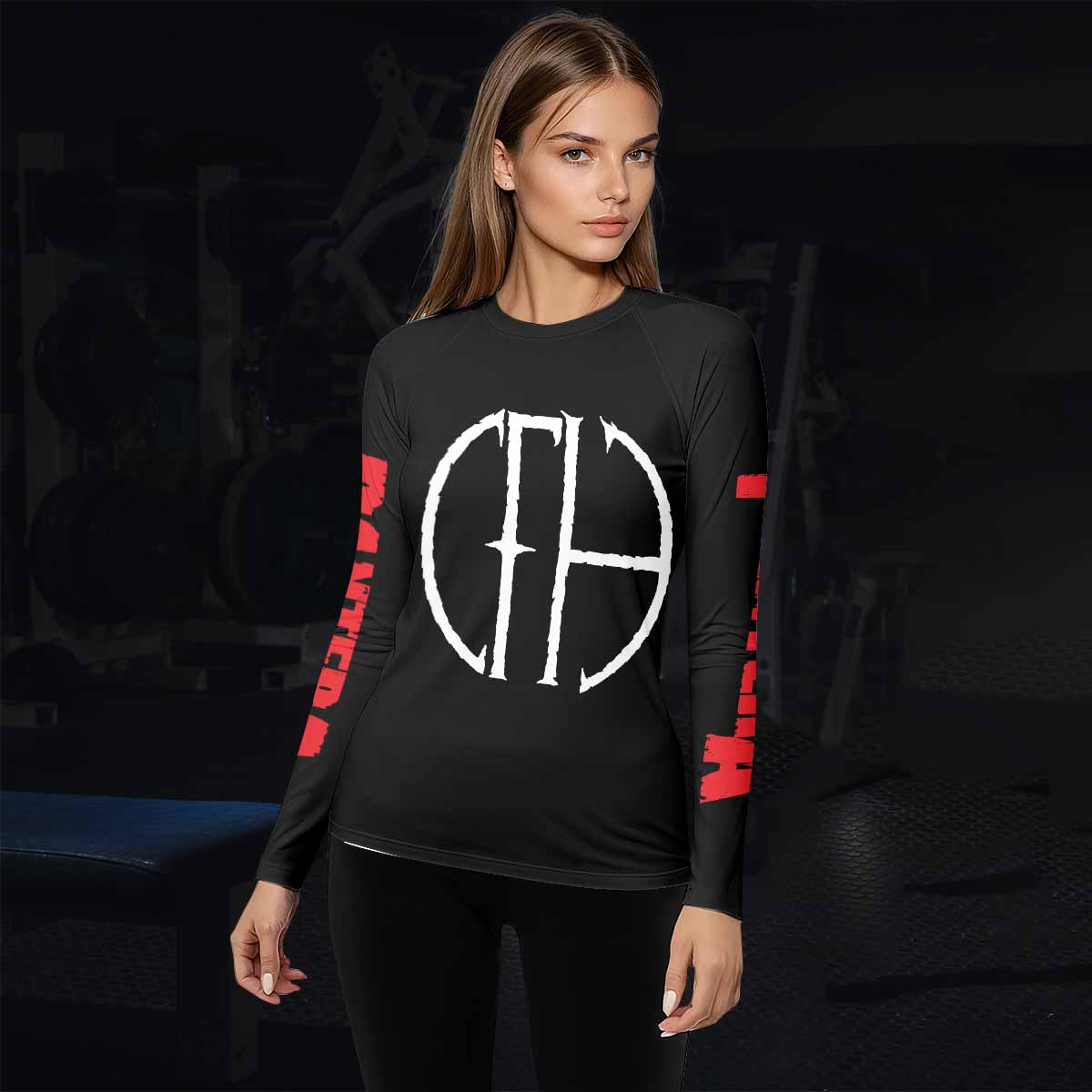Pantera Cowboys From Hell Logo Women's Rash Guard Long Sleeve - lifestyle view