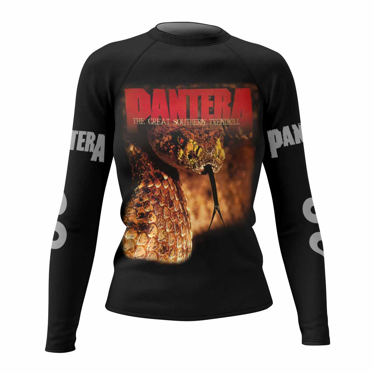 Pantera The Great Southern Trendkill Women's Rash Guard Long Sleeve - front view mockup