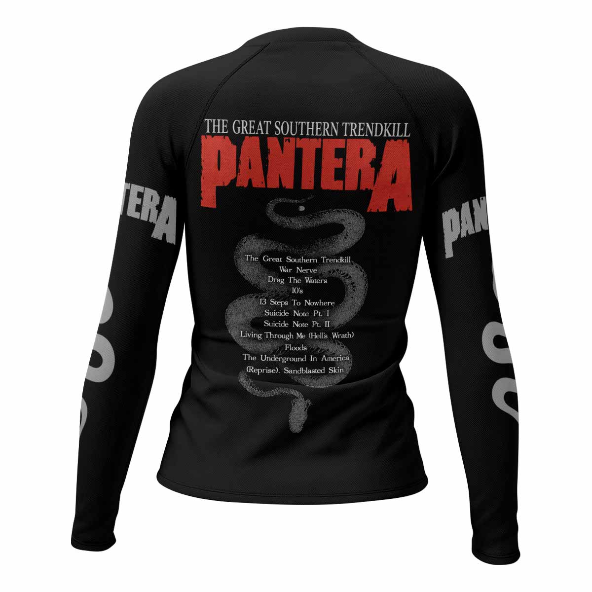 Pantera The Great Southern Trendkill Women's Rash Guard Long Sleeve - back view mockup