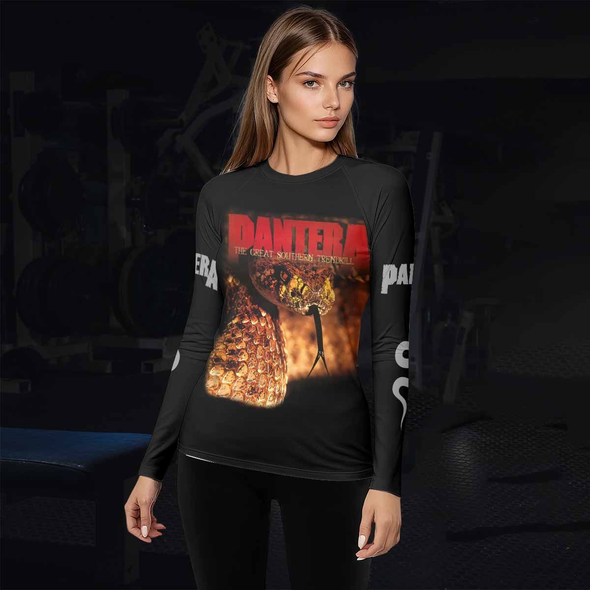 Pantera The Great Southern Trendkill Women's Rash Guard Long Sleeve - lifestyle view
