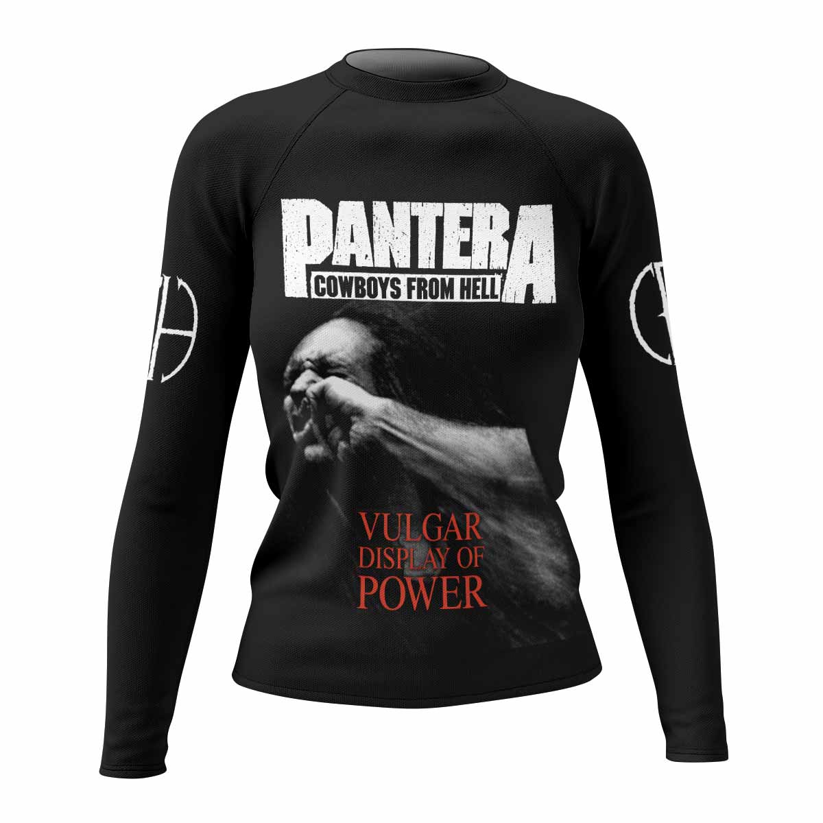 Pantera Stronger Than All Women's Rash Guard Long Sleeve - front view mockup