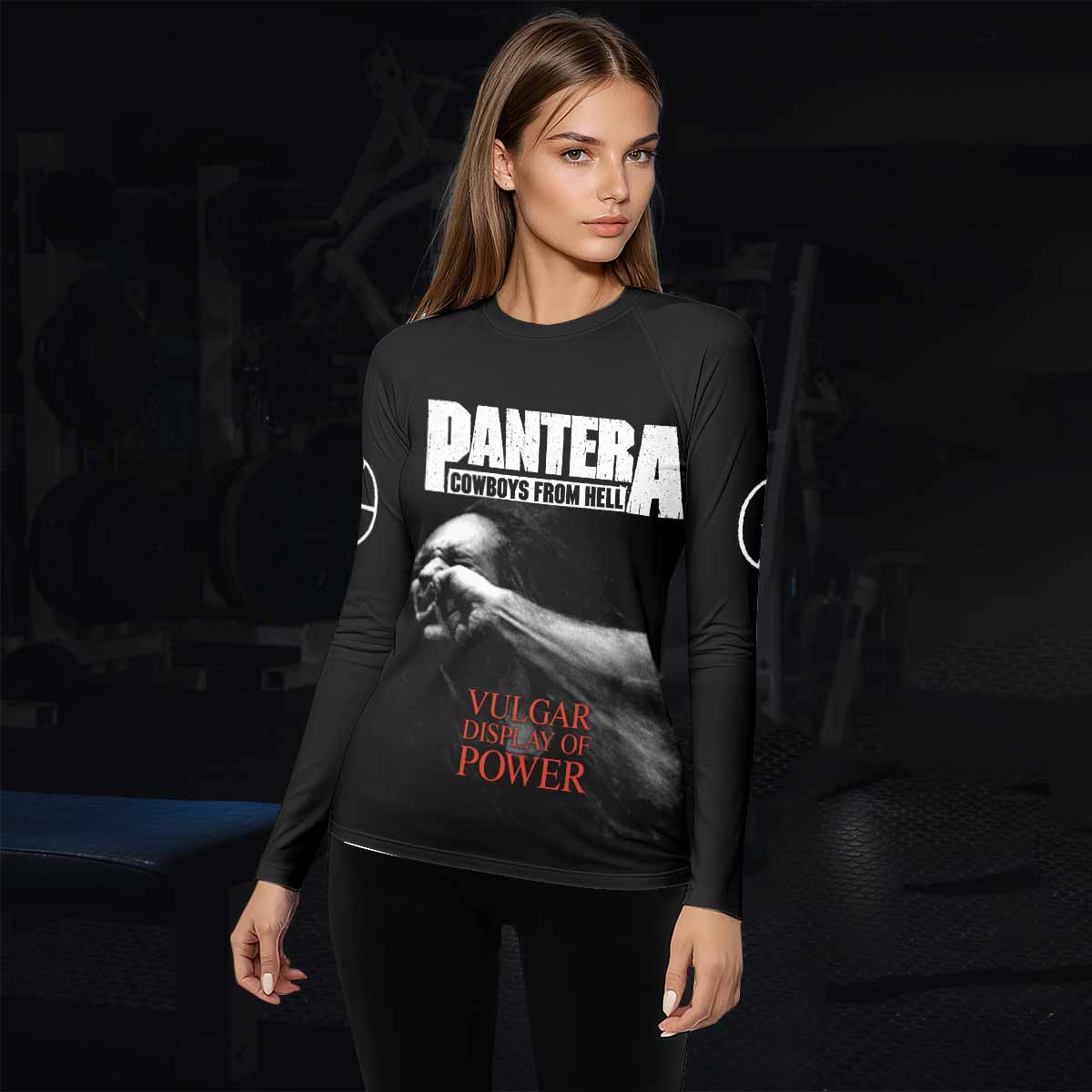 Pantera Stronger Than All Women's Rash Guard Long Sleeve - lifestyle view