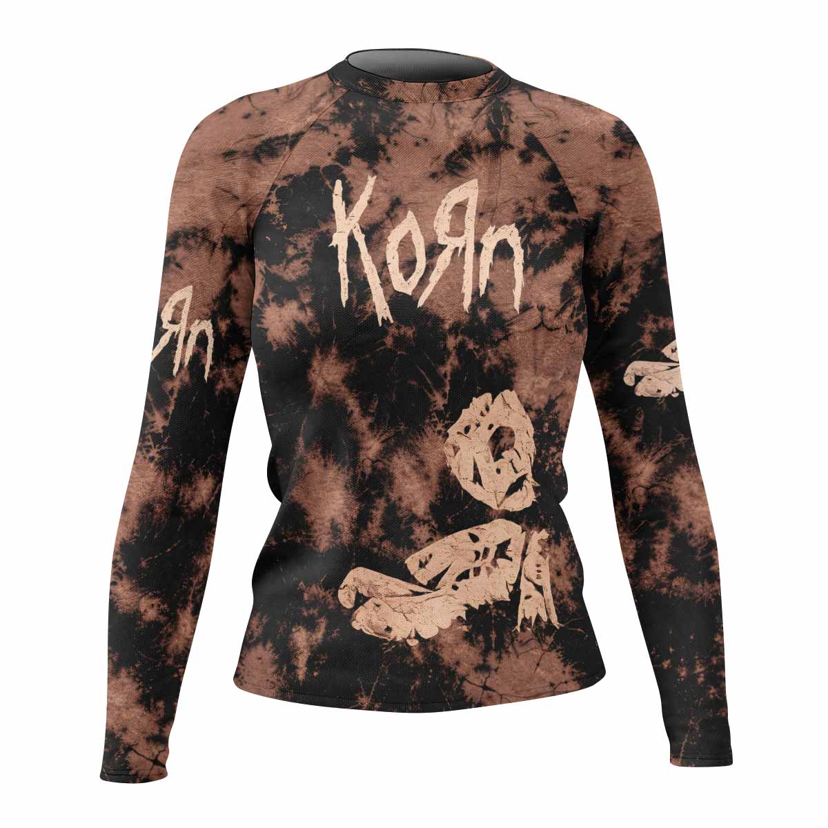 Korn Are You Ready Women's Rash Guard Long Sleeve - front view mockup