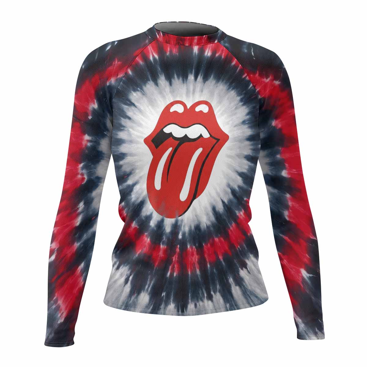 The Rolling Stones Women's Rash Guard Long Sleeve - front view mockup
