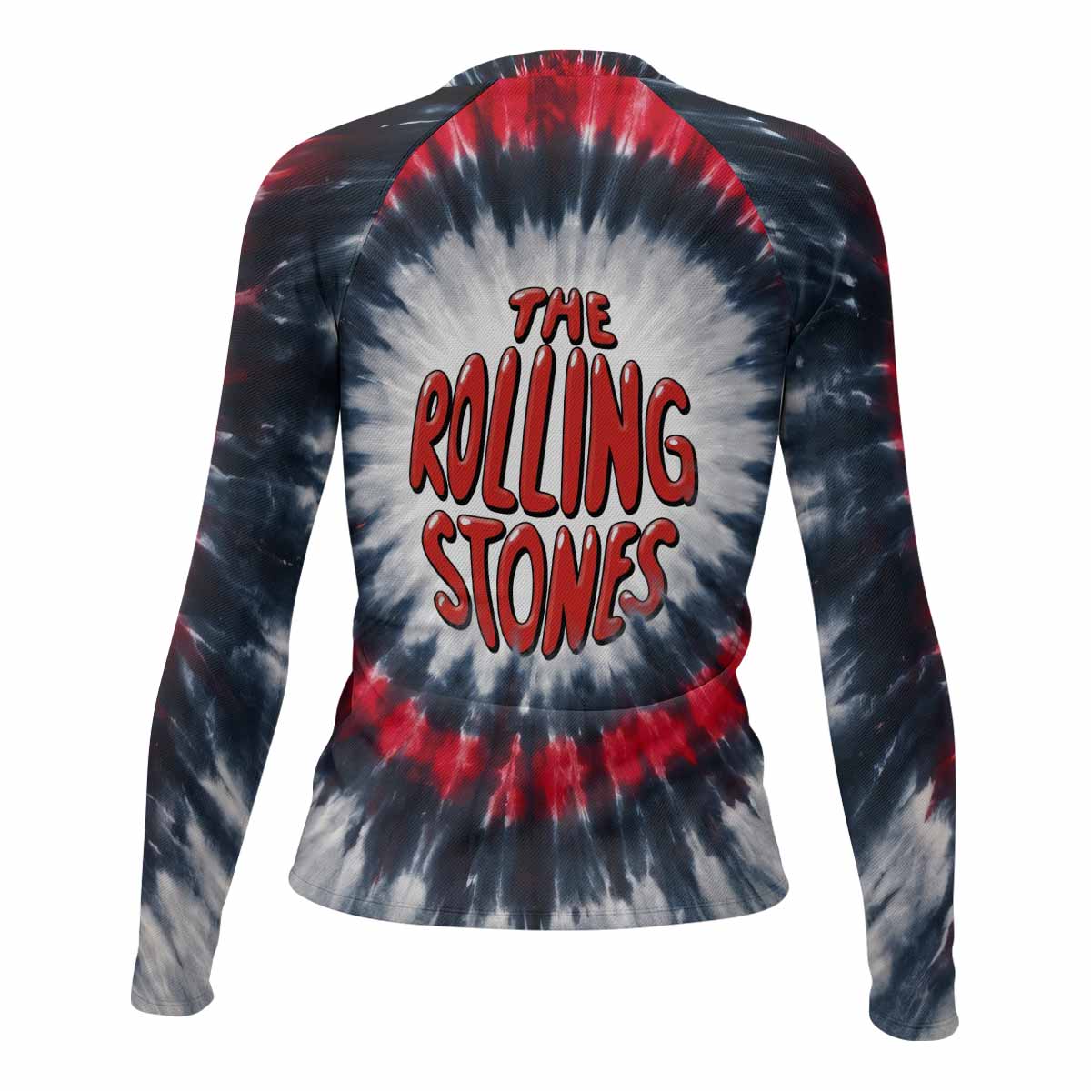 The Rolling Stones Women's Rash Guard Long Sleeve - back view mockup