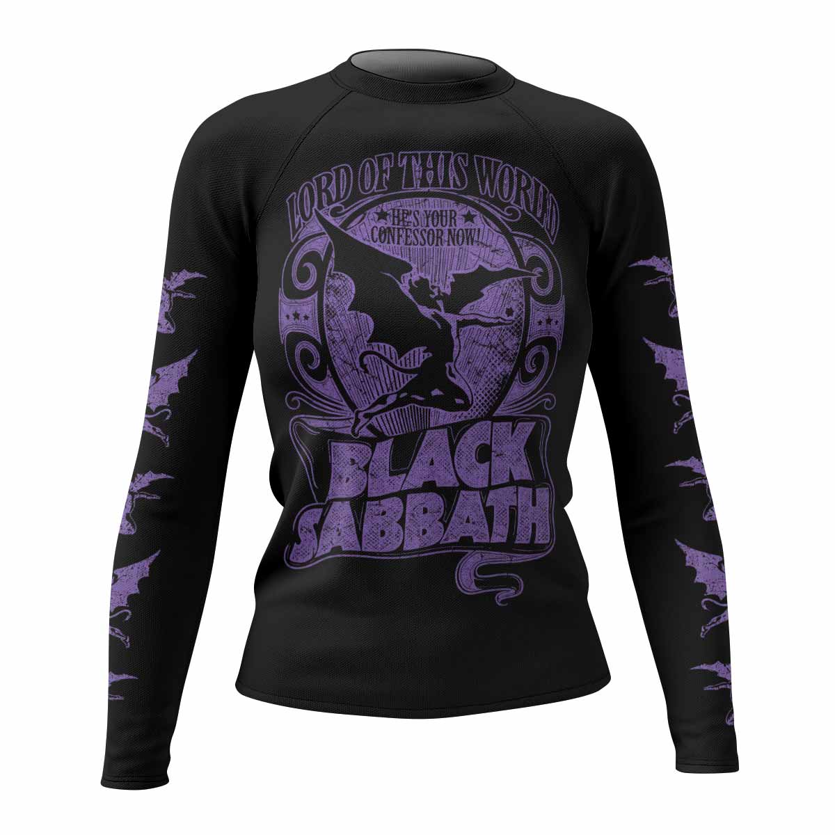 Black Sabbath Lord of This World Women's Rash Guard Long Sleeve - front view mockup