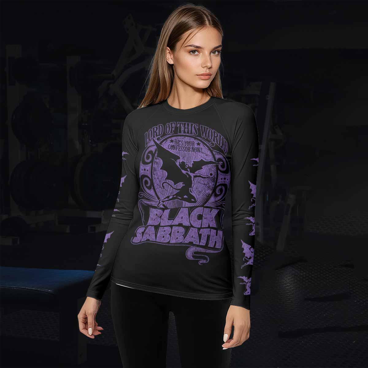 Black Sabbath Lord of This World Women's Rash Guard Long Sleeve - lifestyle view