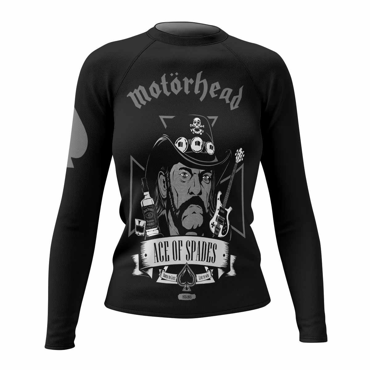 Motörhead Ace of Spades Women's Rash Guard Long Sleeve - front view mockup