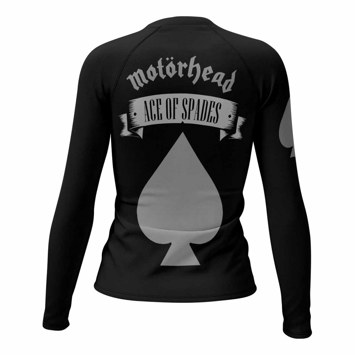 Motörhead Ace of Spades Women's Rash Guard Long Sleeve - back view mockup