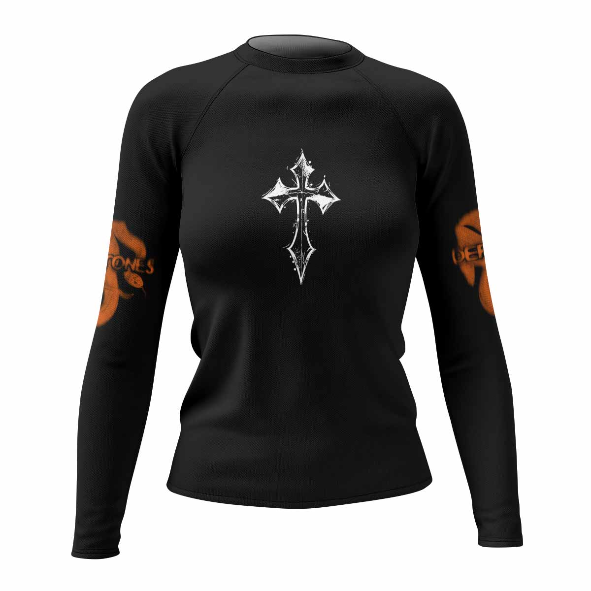 Deftones Etombed Women's Rash Guard Long Sleeve - front view mockup