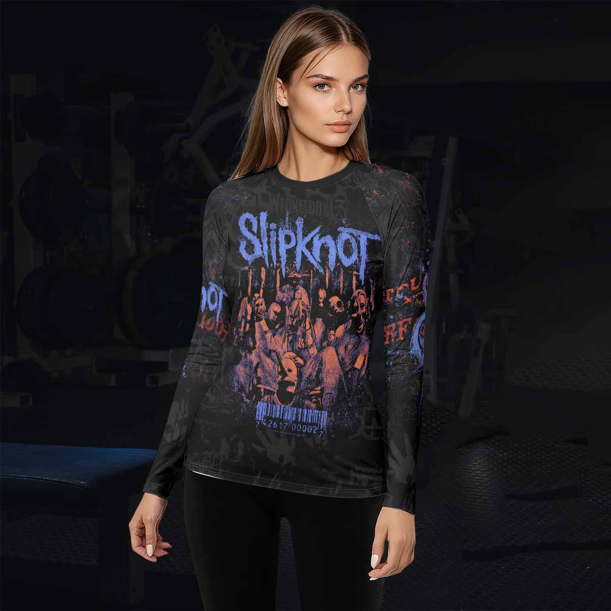 Slipknot Welcome To 1999 Women's Rash Guard Long Sleeve - lifestyle view