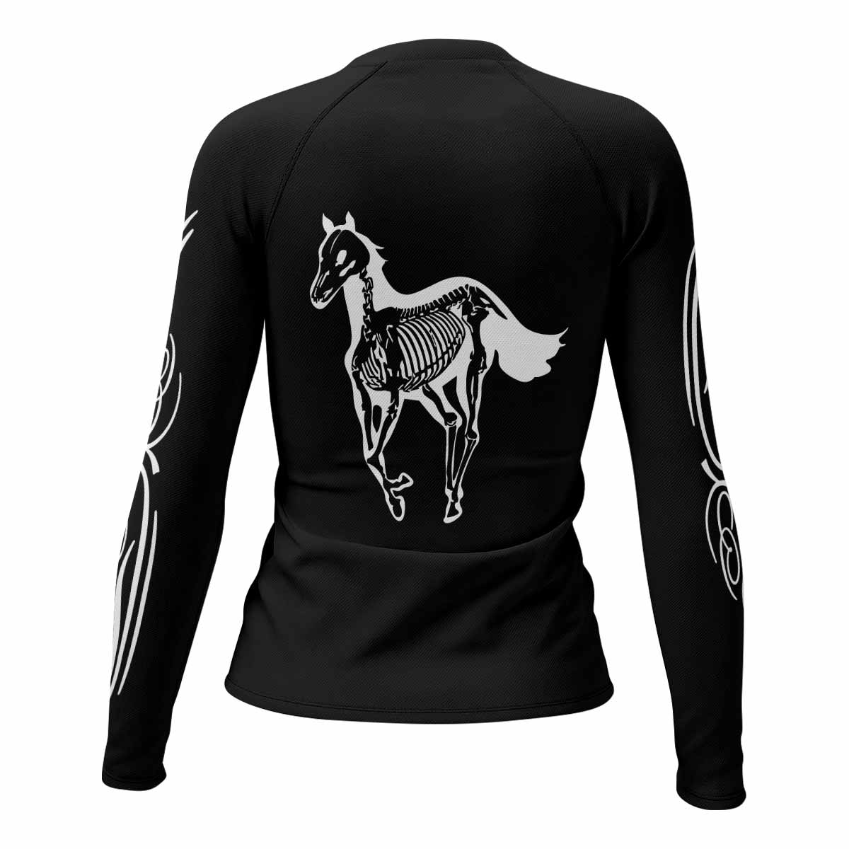 Deftones Sacramento Women's Rash Guard Long Sleeve - back view mockup
