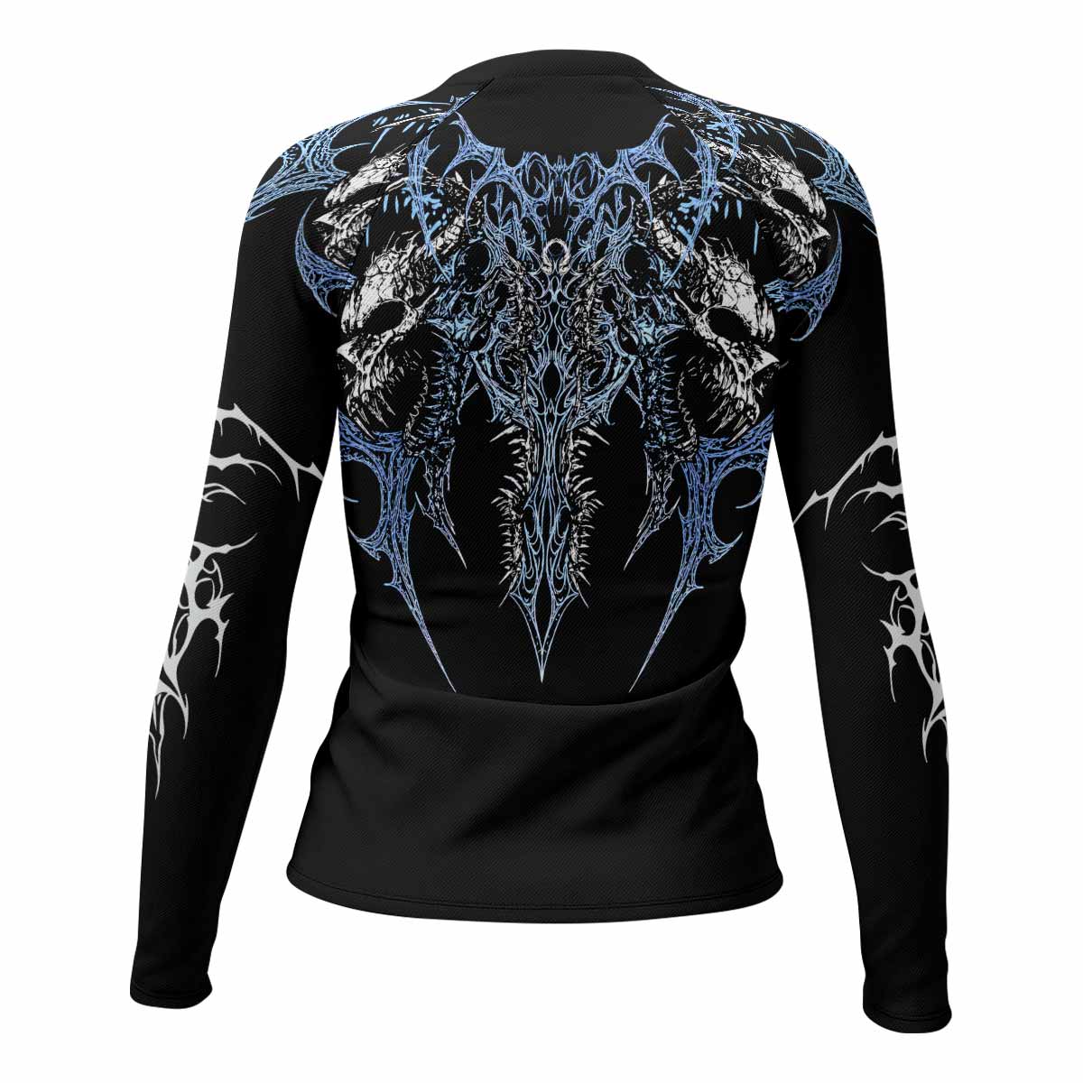 Abyssal Dominion Women's Rash Guard Long Sleeve - back view mockup