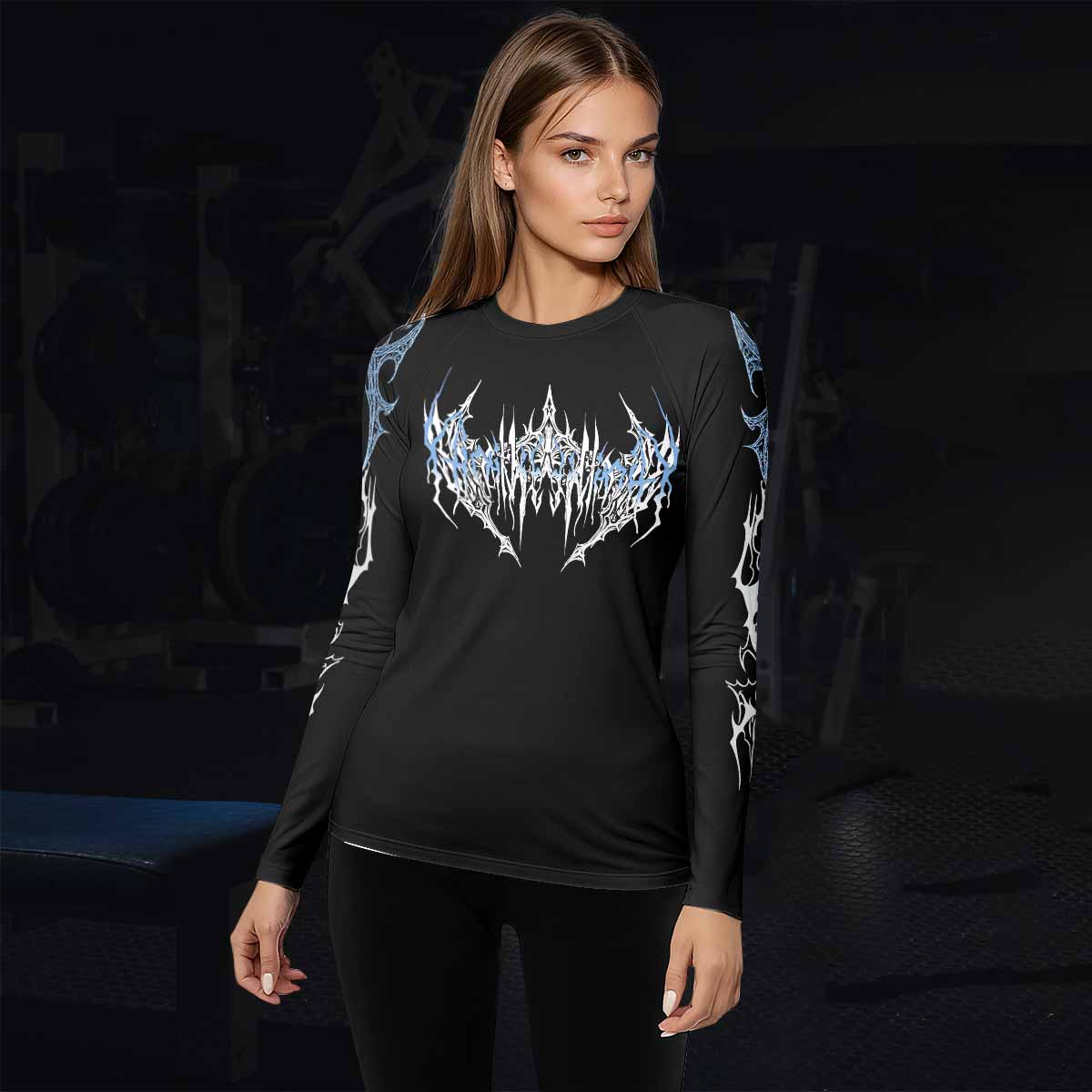 Abyssal Dominion Women's Rash Guard Long Sleeve - lifestyle view