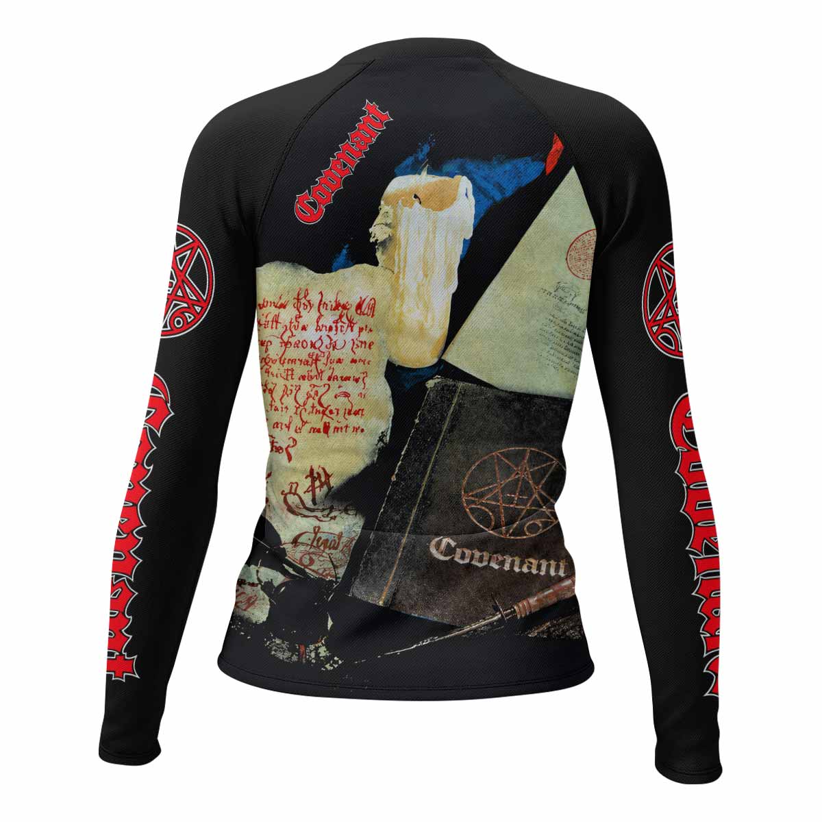 Morbid Angel Covenant Women's Rash Guard Long Sleeve - back view mockup