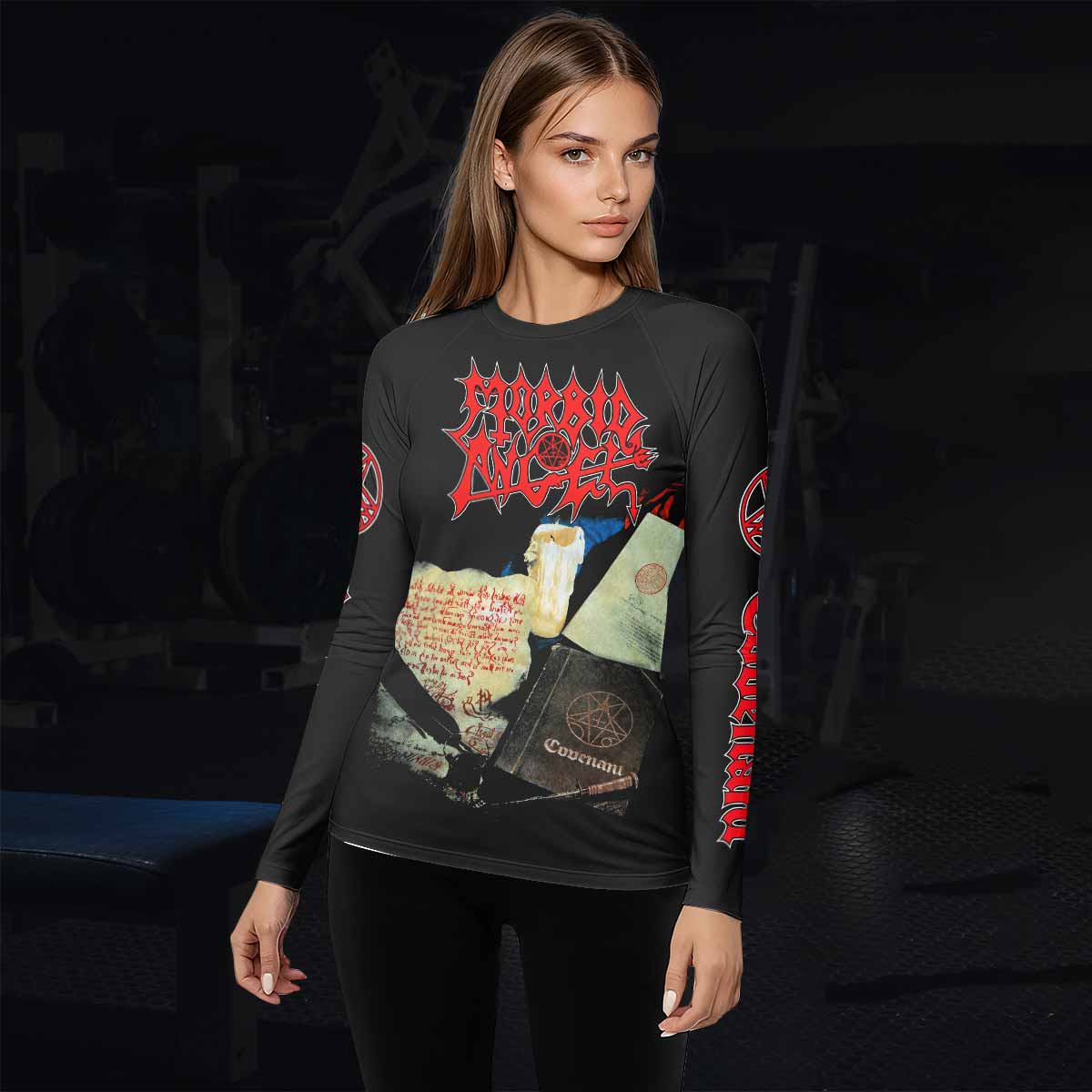 Morbid Angel Covenant Women's Rash Guard Long Sleeve - lifestyle view