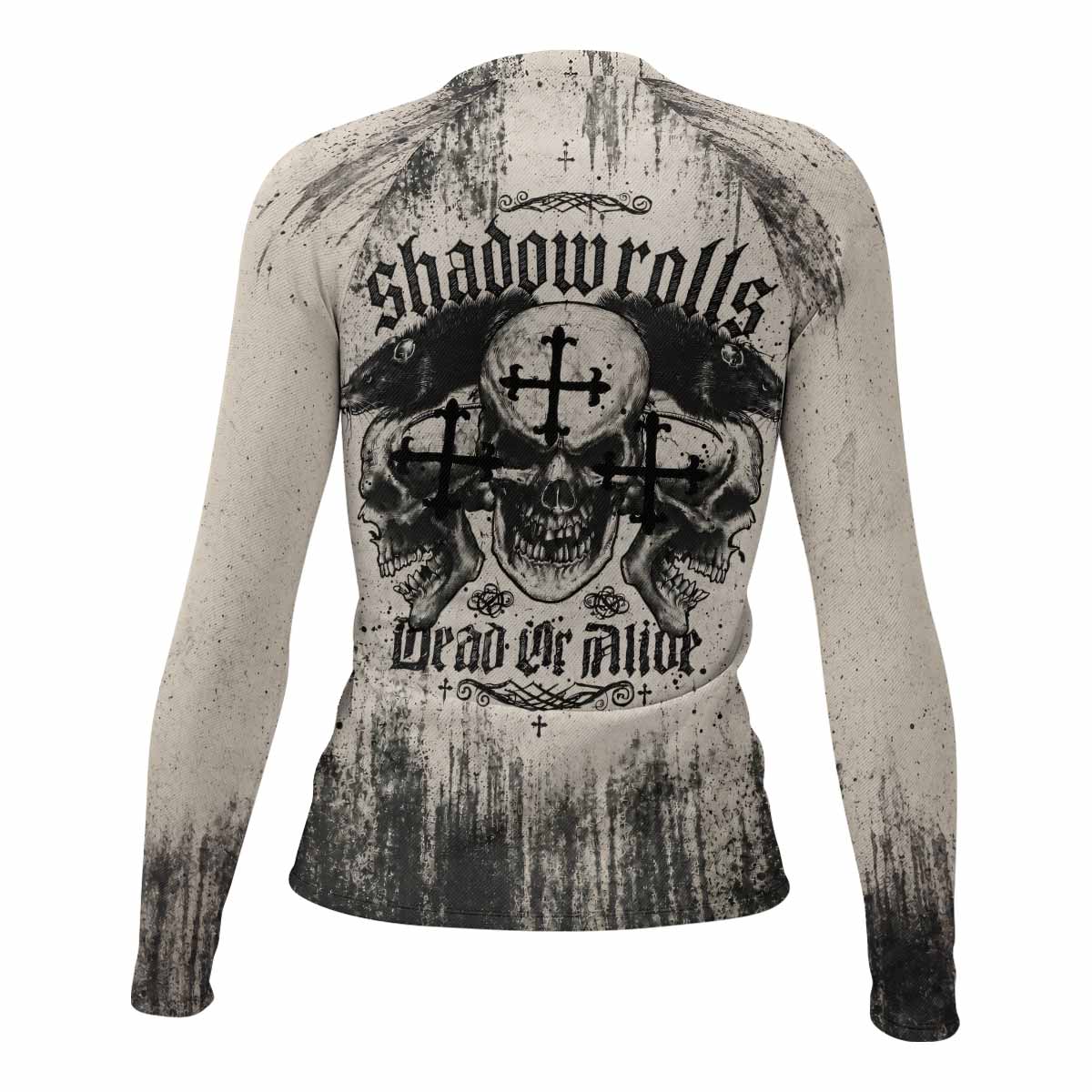 Shadowrolls Dead Or Alive Women's Rash Guard Long Sleeve - back view mockup
