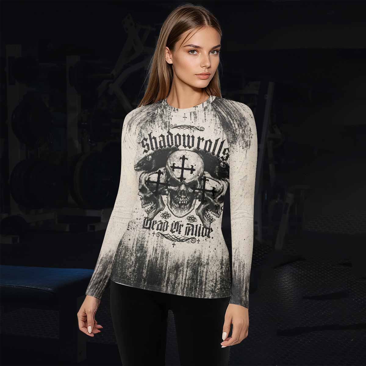 Shadowrolls Dead Or Alive Women's Rash Guard Long Sleeve - lifestyle view