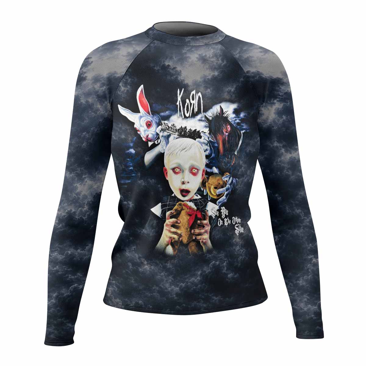 Korn See You On The Other Side Women's Rash Guard Long Sleeve - front view mockup