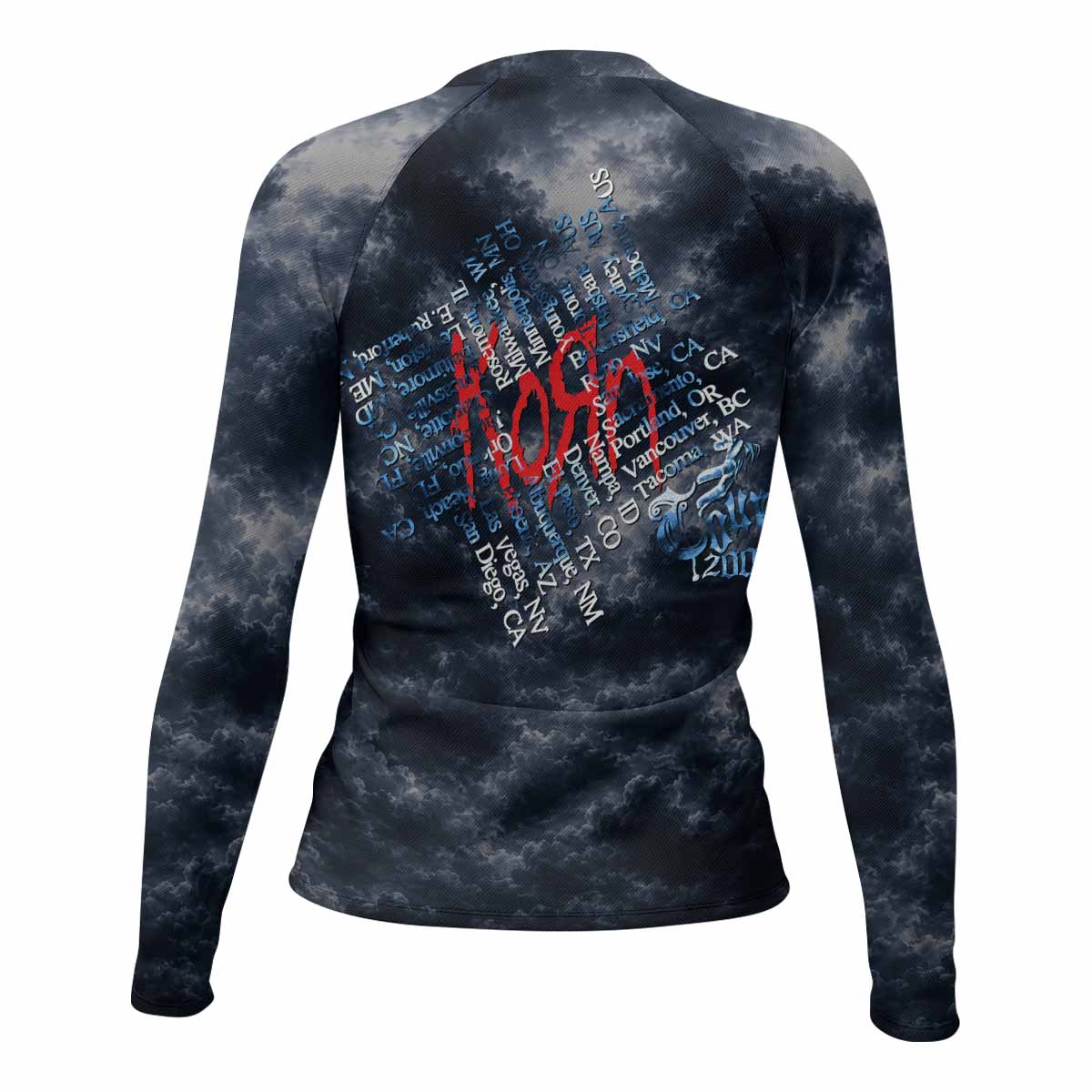 Korn See You On The Other Side Women's Rash Guard Long Sleeve - back view mockup