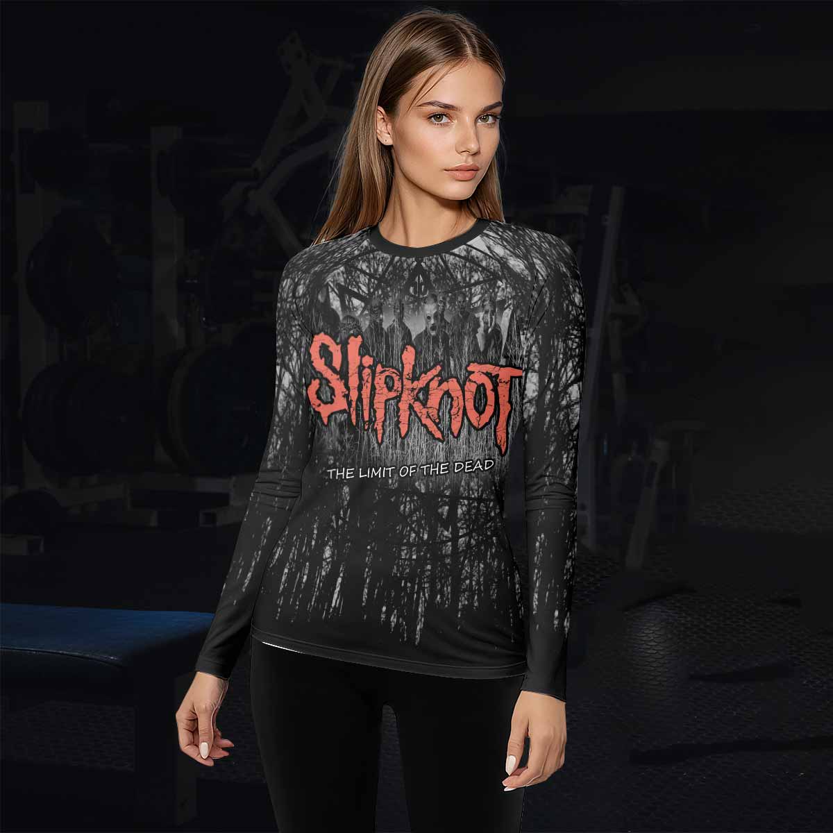 Slipknot The Limits Of The Dead Women's Rash Guard Long Sleeve - lifestyle view