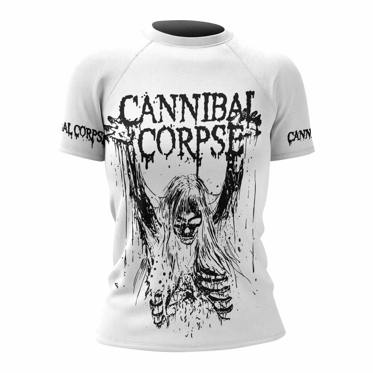 Cannibal Corpse Women's Rash Guard Short Sleeve - front view mockup