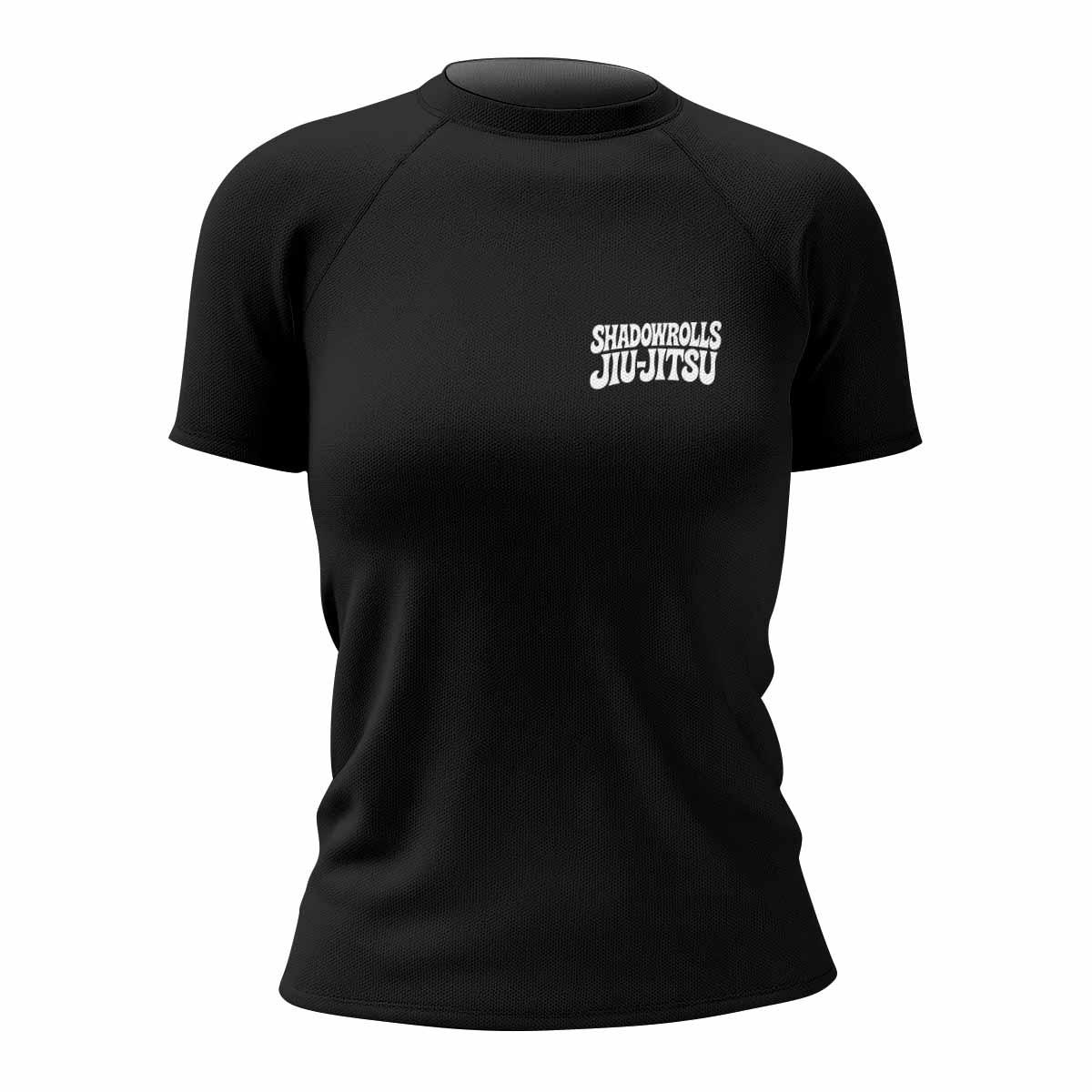 Skull Jiu-Jitsu Women's Rash Guard Short Sleeve - front view mockup