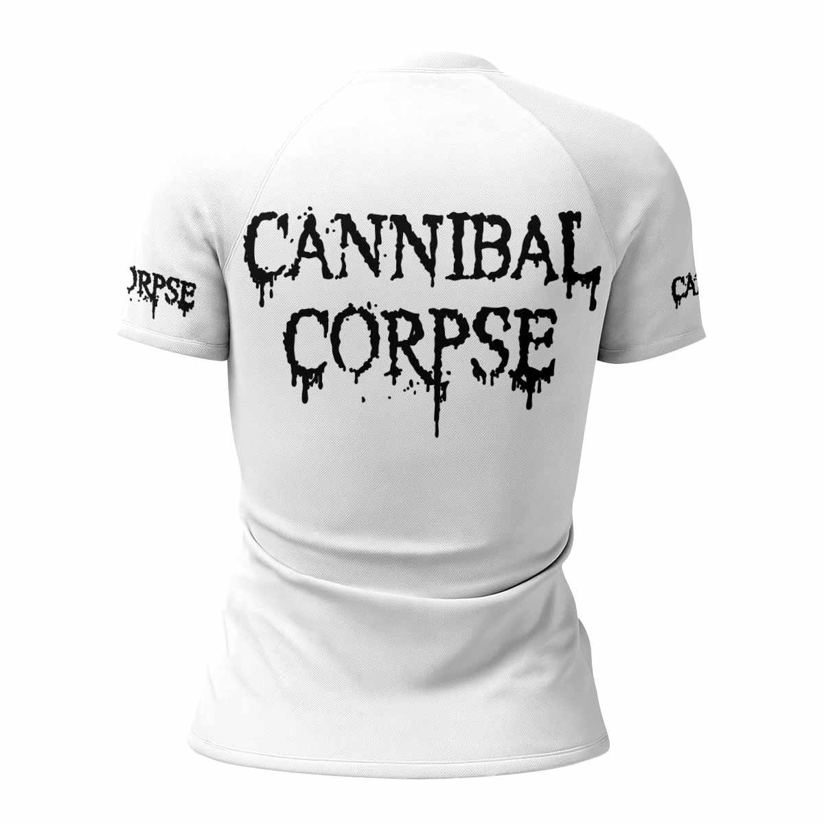 Cannibal Corpse Women's Rash Guard Short Sleeve - back view mockup