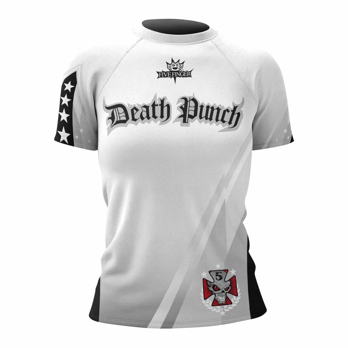 Death Punch Women's Rash Guard Short Sleeve - front view mockup