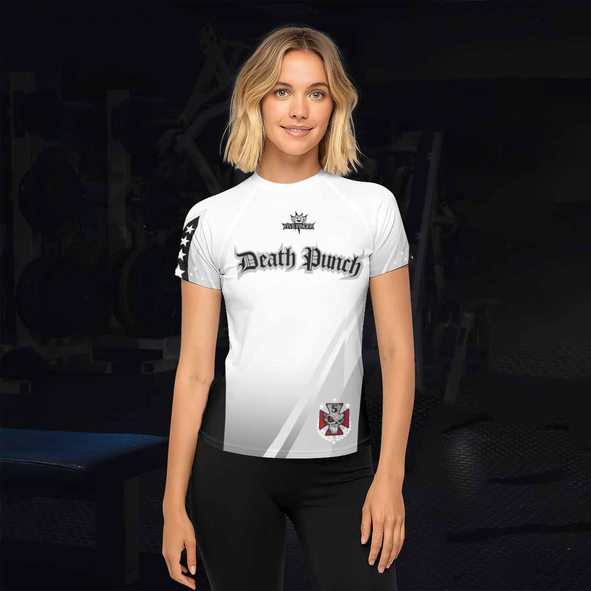 Death Punch Women's Rash Guard Short Sleeve - lifestyle view