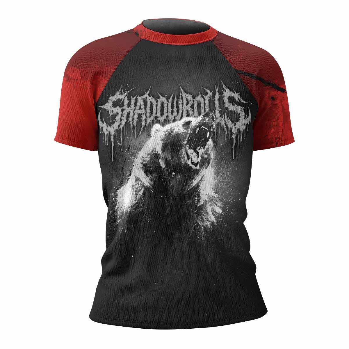 Slaughter to Prevail Bear Women's Rash Guard Short Sleeve - front view mockup